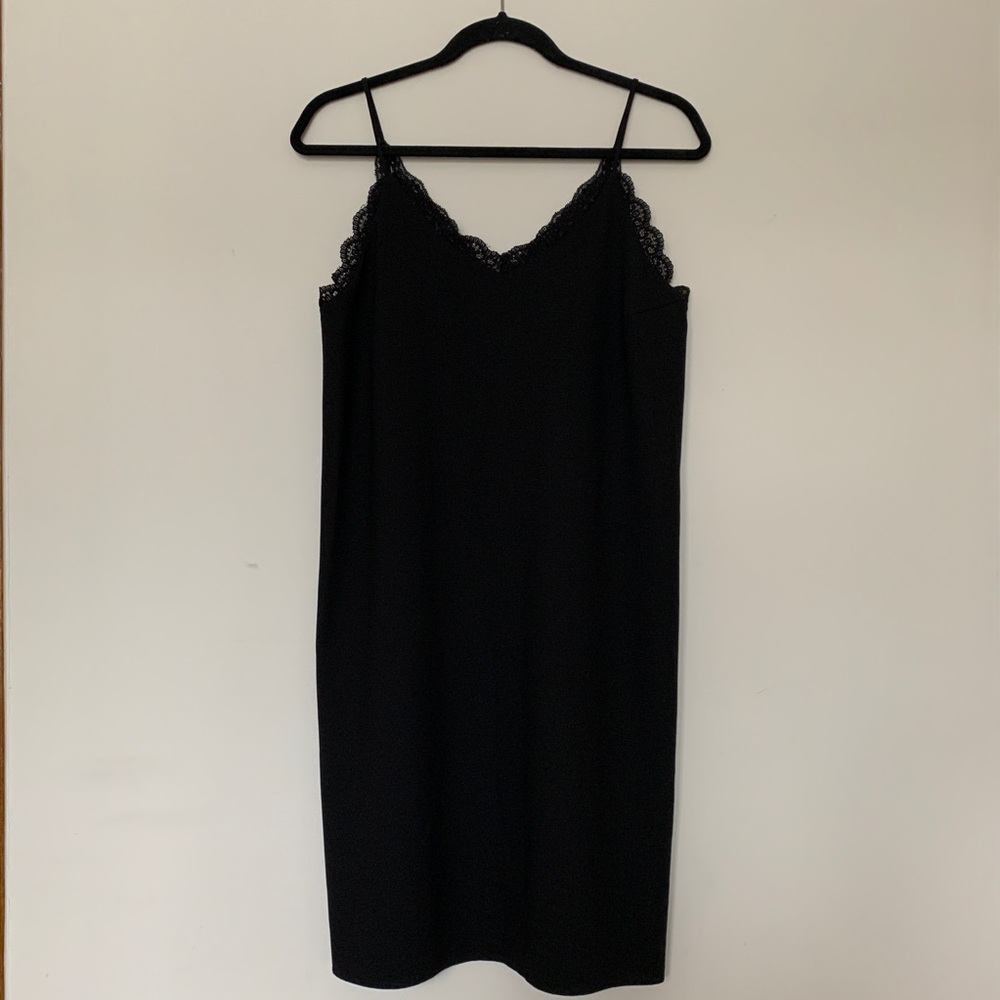 Black Vero Moda Slip Dress w/ Lace Detail